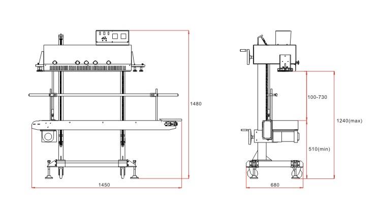 Continuous Band Sealer Heavy Duty - plan photo